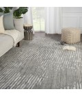 Verde Home by Jaipur Living Stockholm Handmade Striped Light Gray/ Ivory Area Rug (5'X8')