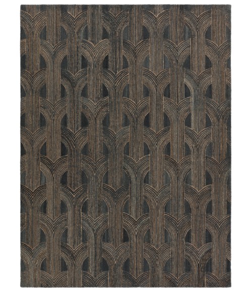 Verde Home by Jaipur Living Manhattan Handmade Geometric Slate/ Taupe Area Rug 9'X12'