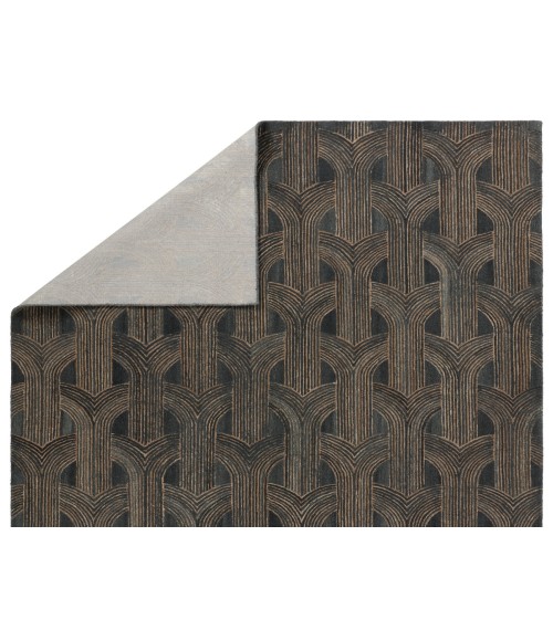 Verde Home by Jaipur Living Manhattan Handmade Geometric Slate/ Taupe Area Rug 9'X12'