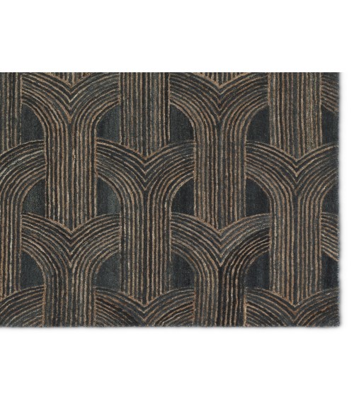 Verde Home by Jaipur Living Manhattan Handmade Geometric Slate/ Taupe Area Rug 9'X12'