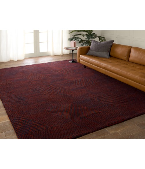 Verde Home by Jaipur Living Rome Handmade Geometric Rust/ Navy Area Rug 8'X10'
