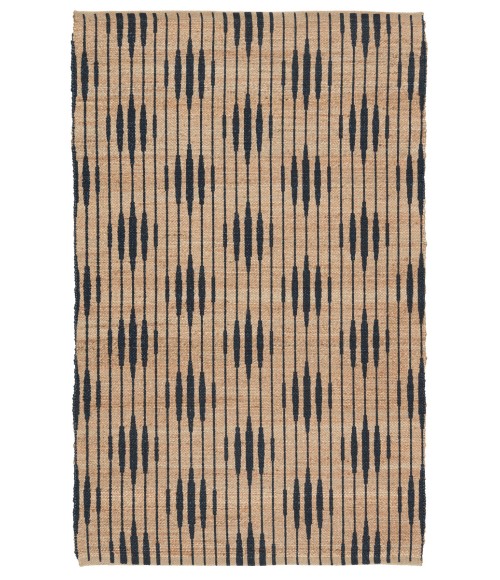 RAY01 Atolia Rug Jaipur Living Atolia Handmade Trellis Natural/ Navy Area Rug 9'X12'