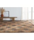RAY01 Atolia Rug Jaipur Living Atolia Handmade Trellis Natural/ Navy Runner Rug 2'6"X9'