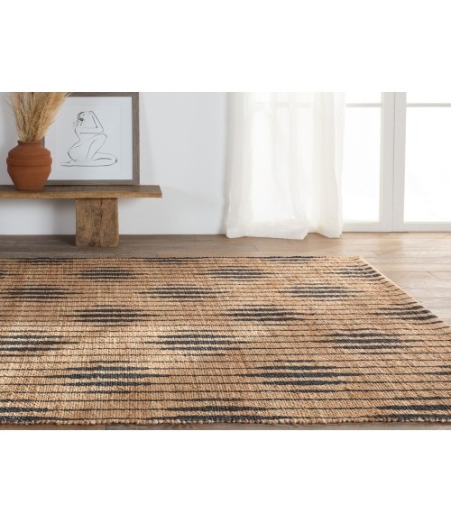 RAY01 Atolia Rug Jaipur Living Atolia Handmade Trellis Natural/ Navy Runner Rug 2'6"X9'