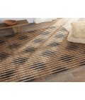 RAY01 Atolia Rug Jaipur Living Atolia Handmade Trellis Natural/ Navy Runner Rug 2'6"X9'
