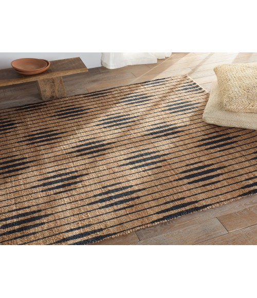 RAY01 Atolia Rug Jaipur Living Atolia Handmade Trellis Natural/ Navy Runner Rug 2'6"X9'