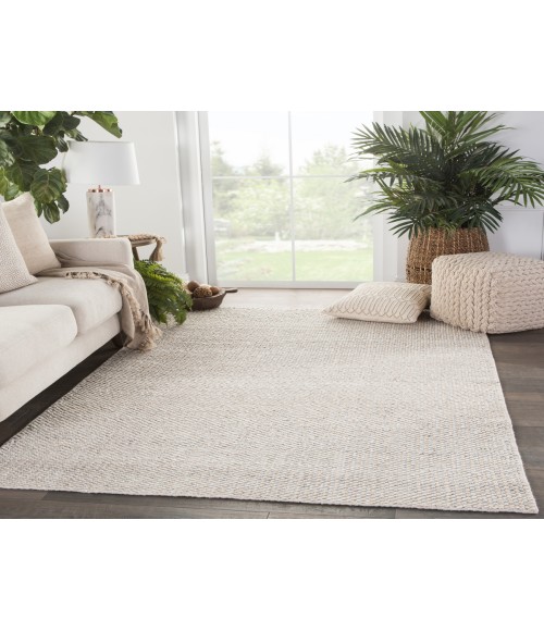 Jaipur Living Limon Indoor/ Outdoor Solid Ivory/ Gray Area Rug (7'10"X10'10")