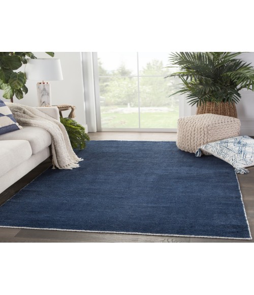 Jaipur Living Limon Indoor/ Outdoor Solid Blue/ White Area Rug (2'X3')