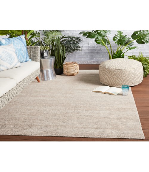 Jaipur Living Limon Indoor/ Outdoor Solid Light Taupe Area Rug (9'X12')
