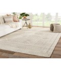 REIGN RUG Jaipur Living Jadene Hand-Knotted Geometric White/ Light Gray Area Rug (7 10"X10 10")