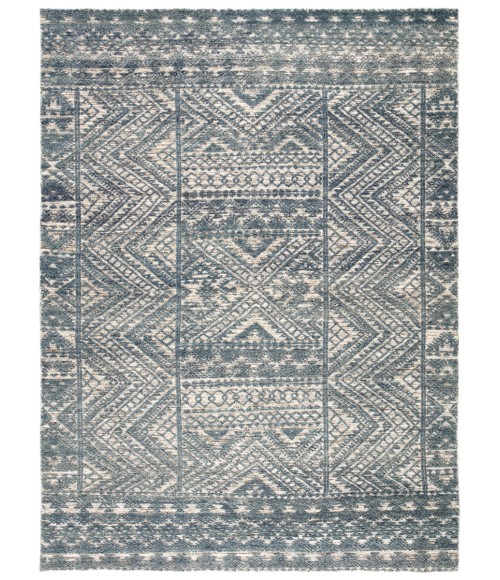 REIGN RUG Jaipur Living Prentice Hand-Knotted Geometric Blue/ Ivory Area Rug (8 10"X13 )