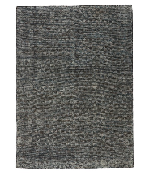 RIZE RUG Jaipur Living Zaid Hand-Knotted Geometric Gray/ Black Area Rug (10 X14 )