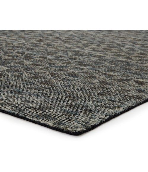 RIZE RUG Jaipur Living Zaid Hand-Knotted Geometric Gray/ Black Area Rug (10 X14 )