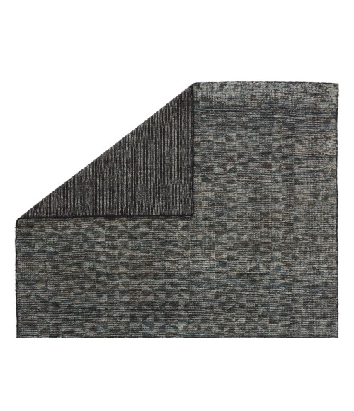 RIZE RUG Jaipur Living Zaid Hand-Knotted Geometric Gray/ Black Area Rug (10 X14 )