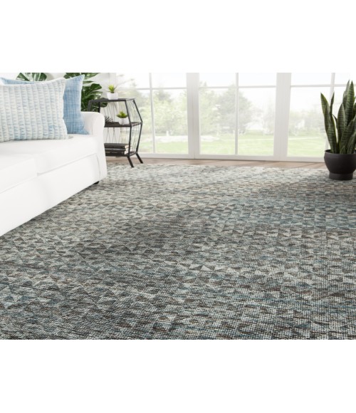 RIZE RUG Jaipur Living Zaid Hand-Knotted Geometric Gray/ Black Area Rug (10 X14 )