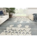 RIZE RUG Jaipur Living Torsby Hand-Knotted Tribal Blue/ Ivory Area Rug (7 10"X9 10")