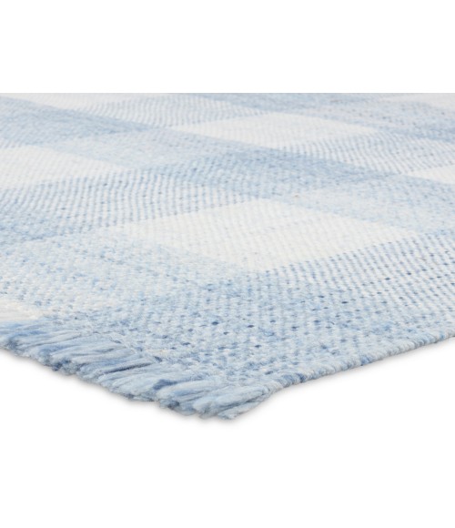 Jaipur Living Truce Handmade Indoor/Outdoor Striped Light Blue/ Ivory Area Rug 9'X12'