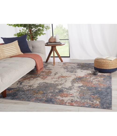Raveen Area Rug Jaipur Living Hemet Abstract Blue/ Red Runner Rug (2'6"X8')