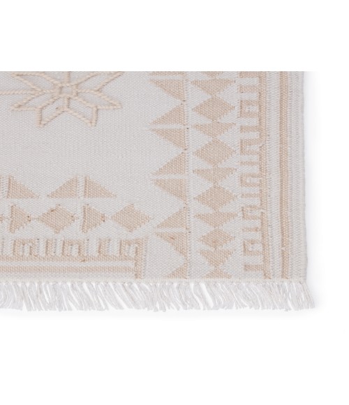 Revelry Area Rug Jaipur Living Ollin Indoor/ Outdoor Medallion White/ Cream Area Rug (8'10"X11'9")