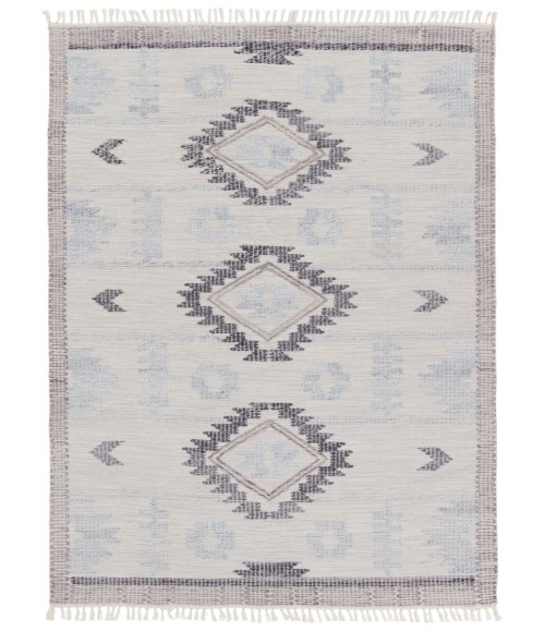 RVR03 Winger Rug Jaipur Living Winger Handmade Indoor/Outdoor Tribal Silver/ Black Area Rug 8'10"X11'9"