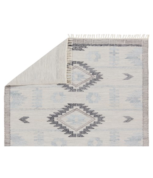 RVR03 Winger Rug Jaipur Living Winger Handmade Indoor/Outdoor Tribal Silver/ Black Area Rug 8'10"X11'9"