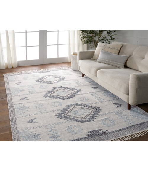 RVR03 Winger Rug Jaipur Living Winger Handmade Indoor/Outdoor Tribal Silver/ Black Area Rug 8'10"X11'9"
