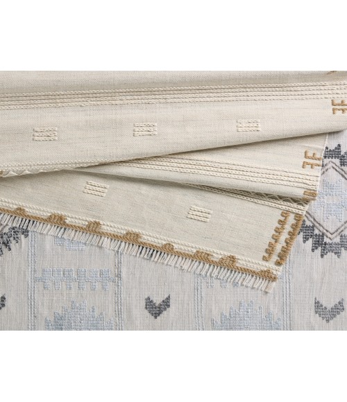 RVR03 Winger Rug Jaipur Living Winger Handmade Indoor/Outdoor Tribal Silver/ Black Area Rug 8'10"X11'9"