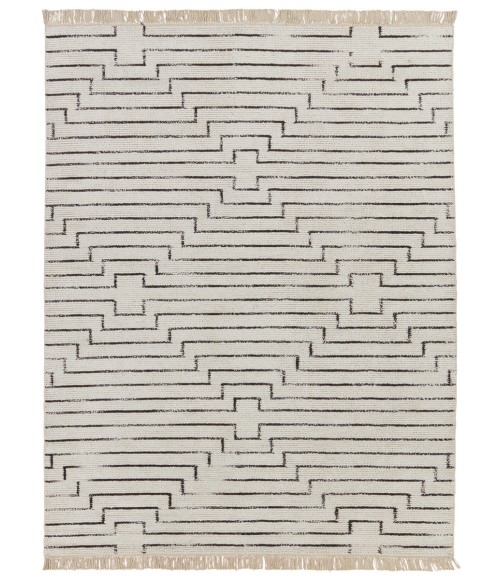 Satellite Area Rug Jaipur Living Alloy Handmade Geometric White/ Black Area Rug (8'X11')