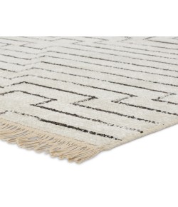 Jaipur Living Alloy Handmade Geometric White/ Black Runner Sat02 Area Rug 2 ft. 6 in. X 10 ft. Runner