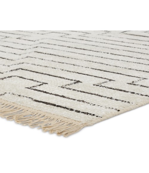 Satellite Area Rug Jaipur Living Alloy Handmade Geometric White/ Black Area Rug (8'X11')