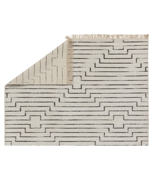 Satellite Area Rug Jaipur Living Alloy Handmade Geometric White/ Black Area Rug (8'X11')