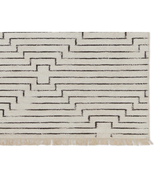 Satellite Area Rug Jaipur Living Alloy Handmade Geometric White/ Black Area Rug (8'X11')