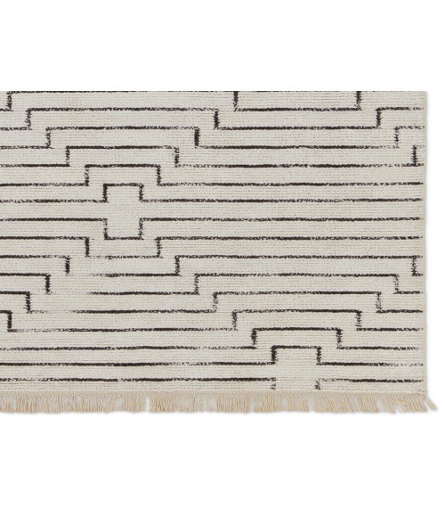 Jaipur Living Alloy Handmade Geometric White/ Black Area Rug (5'X8')