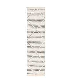 Jaipur Living Satellite Alloy SAT02 White/Black 2 ft. 6 in. X 10 ft. Rectangle Rug