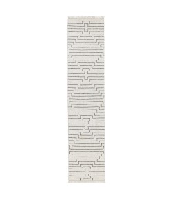 Jaipur Living Satellite Alloy SAT02 White - Black 2 ft. 6 in. X 12 ft. Rectangle Rug