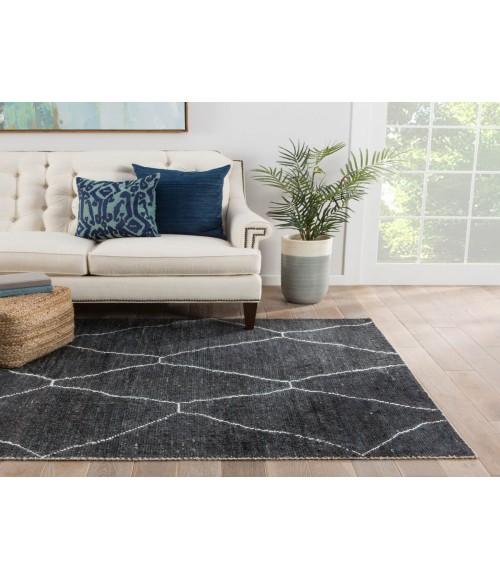 Satellite Area Rug Jaipur Living Carmine Handmade Geometric Dark Gray/ Blue Area Rug (8'X11')