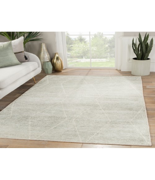 Jaipur Living Ozog Handmade Geometric Light Blue/ Ivory Area Rug (9'X13')