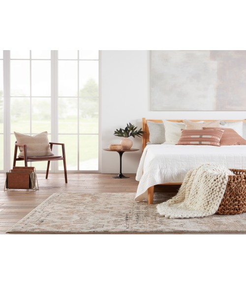 Sanaa By Nikki Chu Area Rug Nikki Chu by Jaipur Living Asani Ikat Tan/ Light Pink Area Rug (7'10"X11'1")