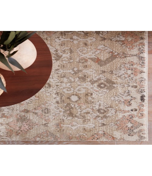 Sanaa By Nikki Chu Area Rug Nikki Chu by Jaipur Living Asani Ikat Tan/ Light Pink Area Rug (7'10"X11'1")