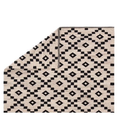 Scandinavia Nordic Area Rug Jaipur Living Croix Handmade Geometric Black/ White Runner Rug (2'6"X8')