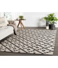 Scandinavia Nordic Area Rug Jaipur Living Croix Handmade Geometric Black/ White Runner Rug (2'6"X8')