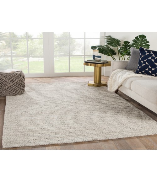 Scandinavia Rakel Area Rug Jaipur Living Grams Handmade Solid Cream/ Light Gray Area Rug (8'X10')