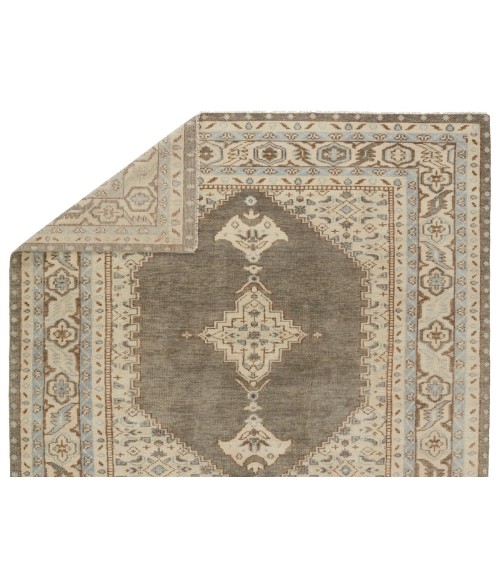 Jaipur Living Farwell Hand-Knotted Medallion Blue/ Ivory Area Rug (8'X10')