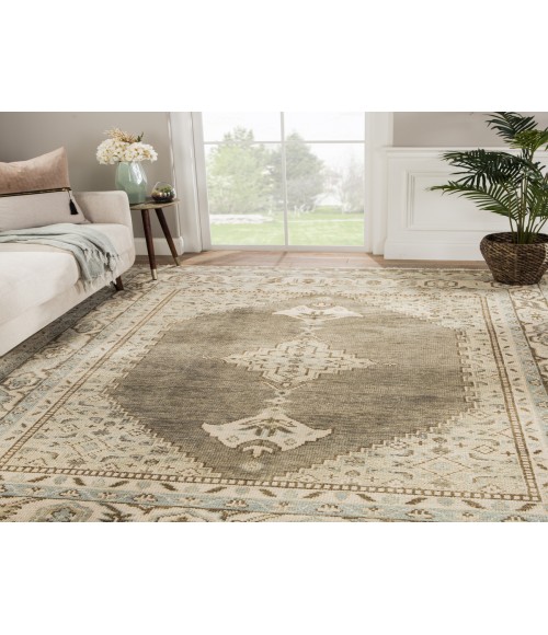 SALINAS RUG Jaipur Living Farwell Hand-Knotted Medallion Blue/ Ivory Area Rug (8 6"X11 6")