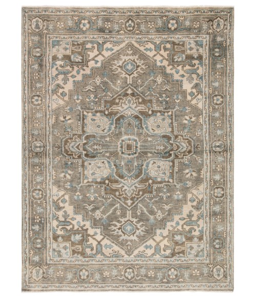 SALINAS RUG Jaipur Living Flynn Hand-Knotted Medallion Gray/ Blue Area Rug (6 X9 )