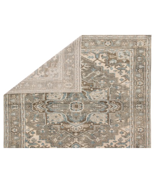 SALINAS RUG Jaipur Living Flynn Hand-Knotted Medallion Gray/ Blue Area Rug (6 X9 )