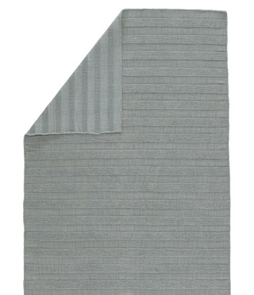 Jaipur Living Miradero Indoor/ Outdoor Striped Sea Green Area Rug (4'X6')