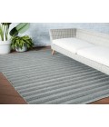Jaipur Living Miradero Indoor/ Outdoor Striped Sea Green Area Rug (4'X6')
