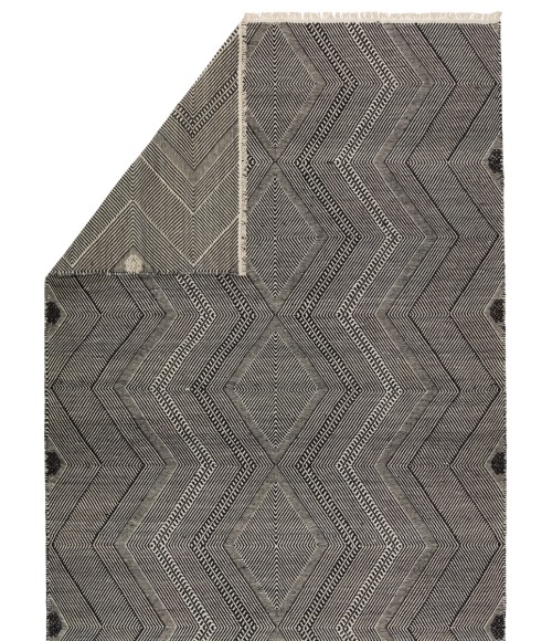 STR02 Galexia Rug Jaipur Living Galexia Handmade Tribal Black/ Cream Area Rug 5'X8'