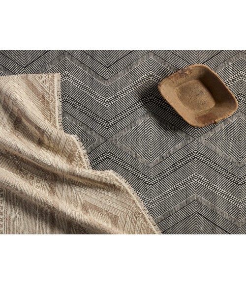 STR02 Galexia Rug Jaipur Living Galexia Handmade Tribal Black/ Cream Area Rug 5'X8'